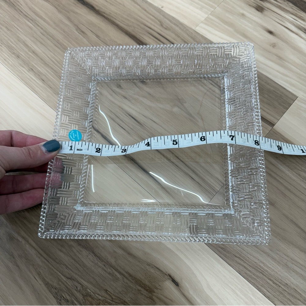 Tiffany & Co. Basket Woven Design Glass Tray - Picture 11 of 12
